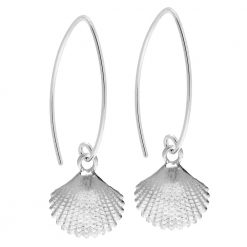 Sterling Silver Seashell Earrings